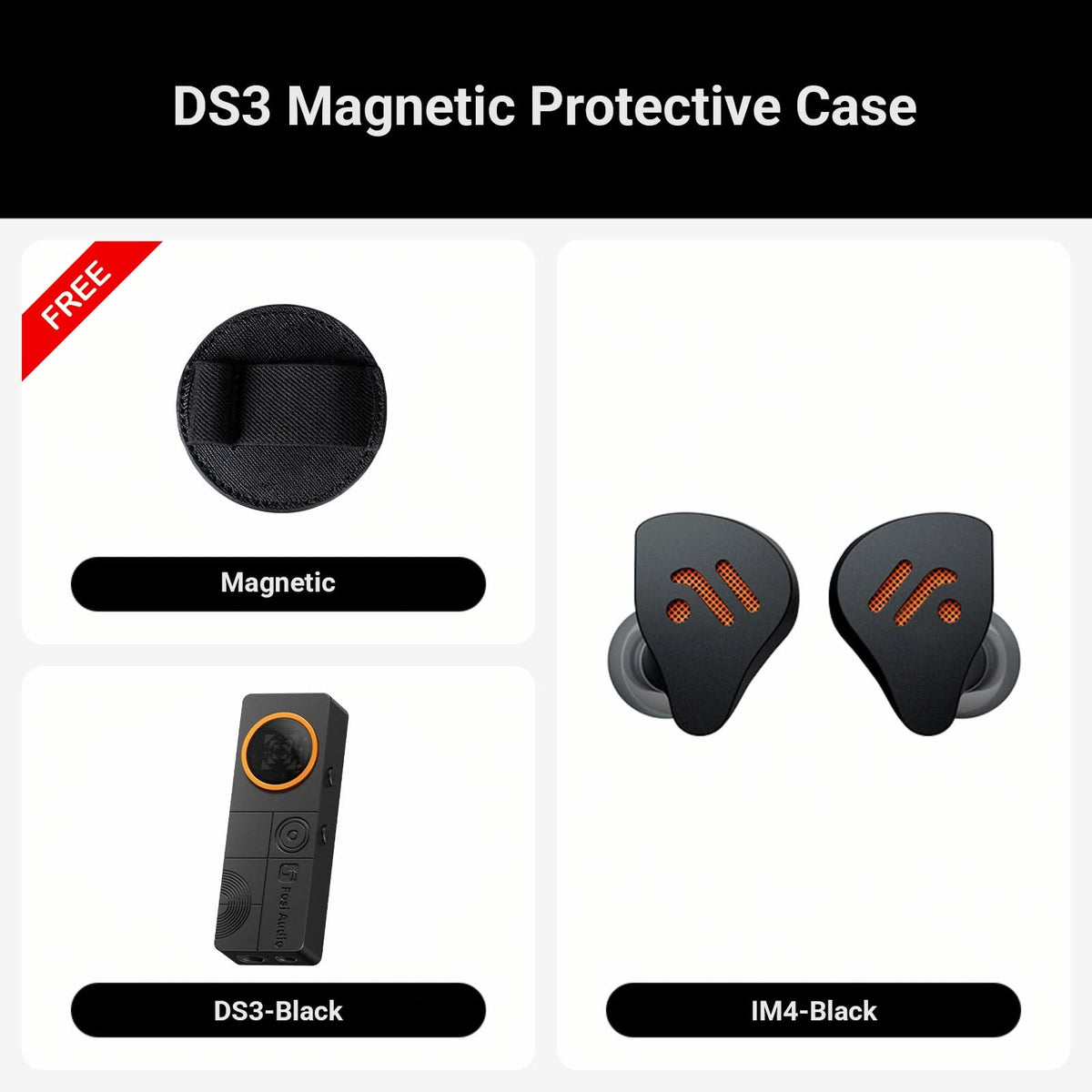 Fosi Audio IM4 Open‑Back Wired Earbuds – All‑Day Comfort for Work, Commute, or Home - IM4 + DS3 Combo-Obsidian