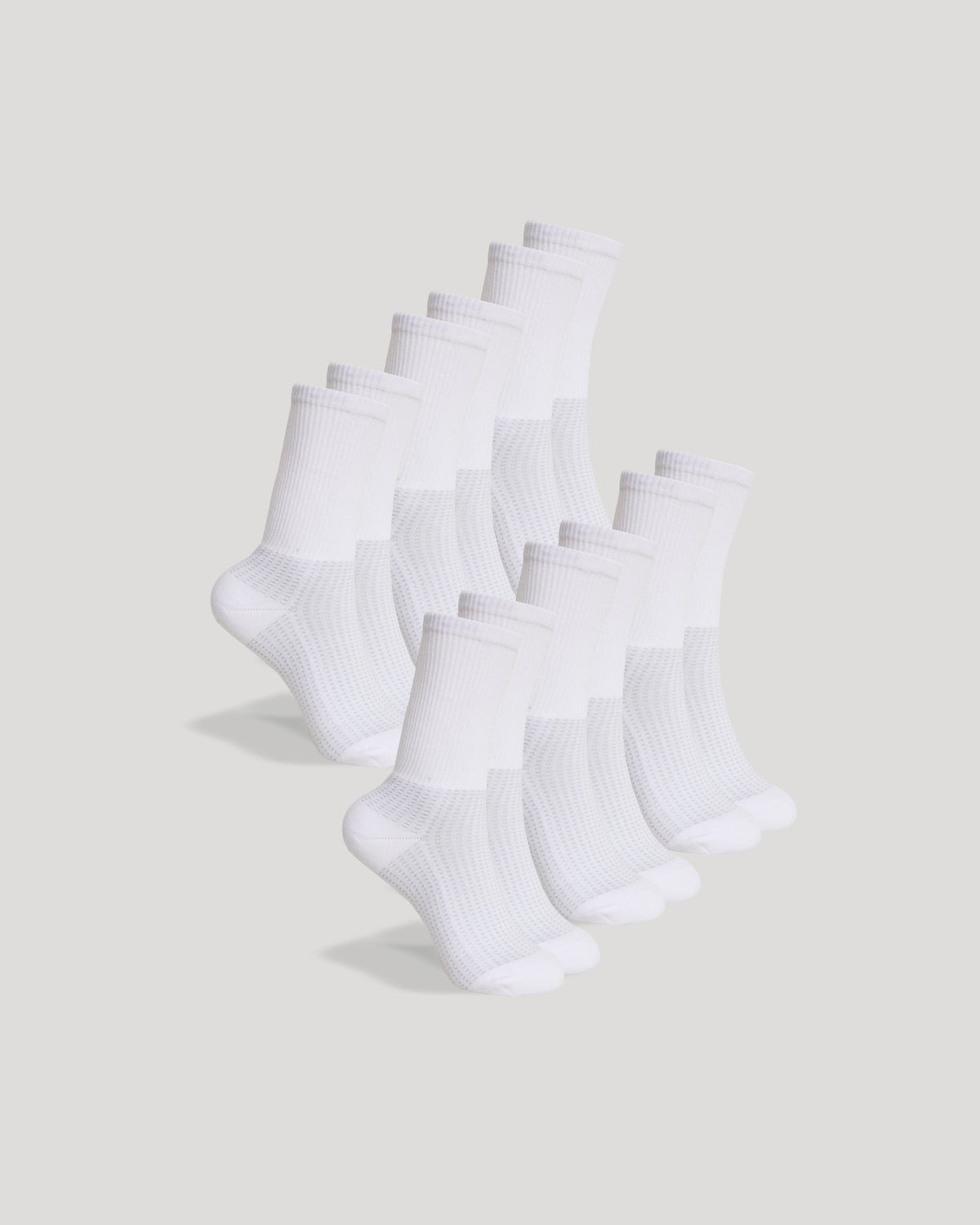 True Classic White Active Half Crew Socks 6-Pack | Medium