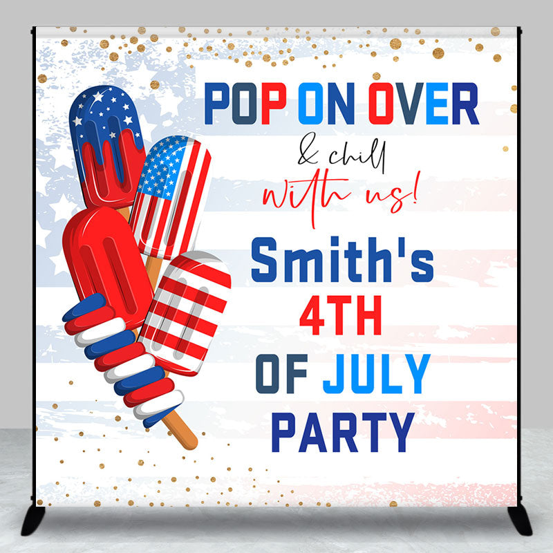 Custom American Flag Ice Cream Dance Party Backdrop - Aperturee