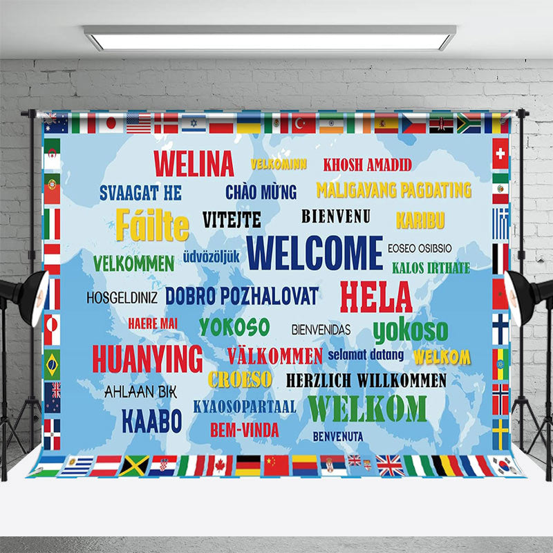 National Flags Welcome Paris 2024 Olympic Backdrop - Aperturee