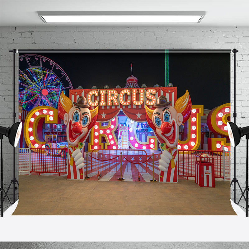 Tent Clown Ferris Wheel Circus Gate Photo Backdrop - Aperturee