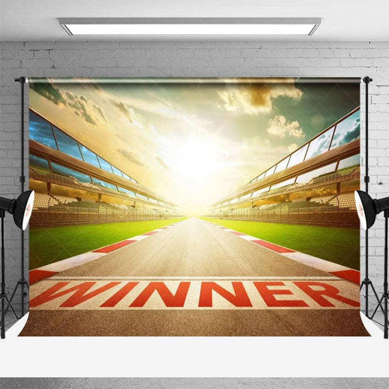 Winner Athletic Field Stands Sport Olympic Backdrop - Aperturee