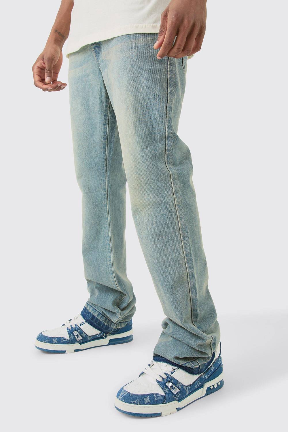 Tall Flared Rigid Jeans | Antique Blue | Size 40