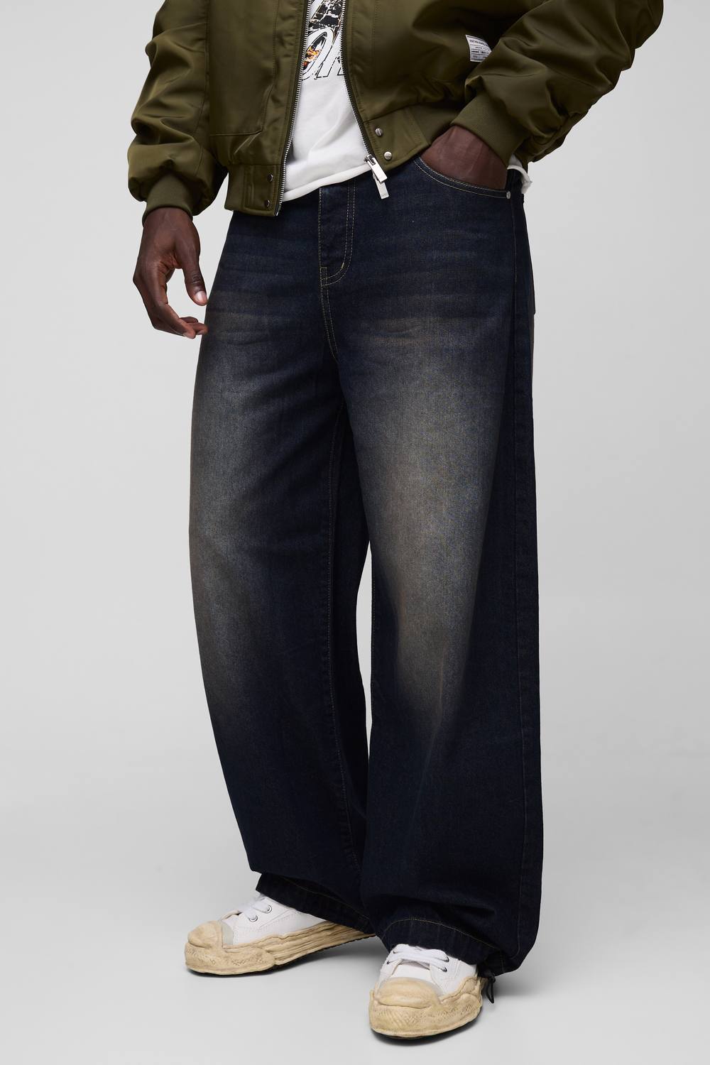 Parachute Baggy Washed Jeans | Vintage Blue | Size 36R