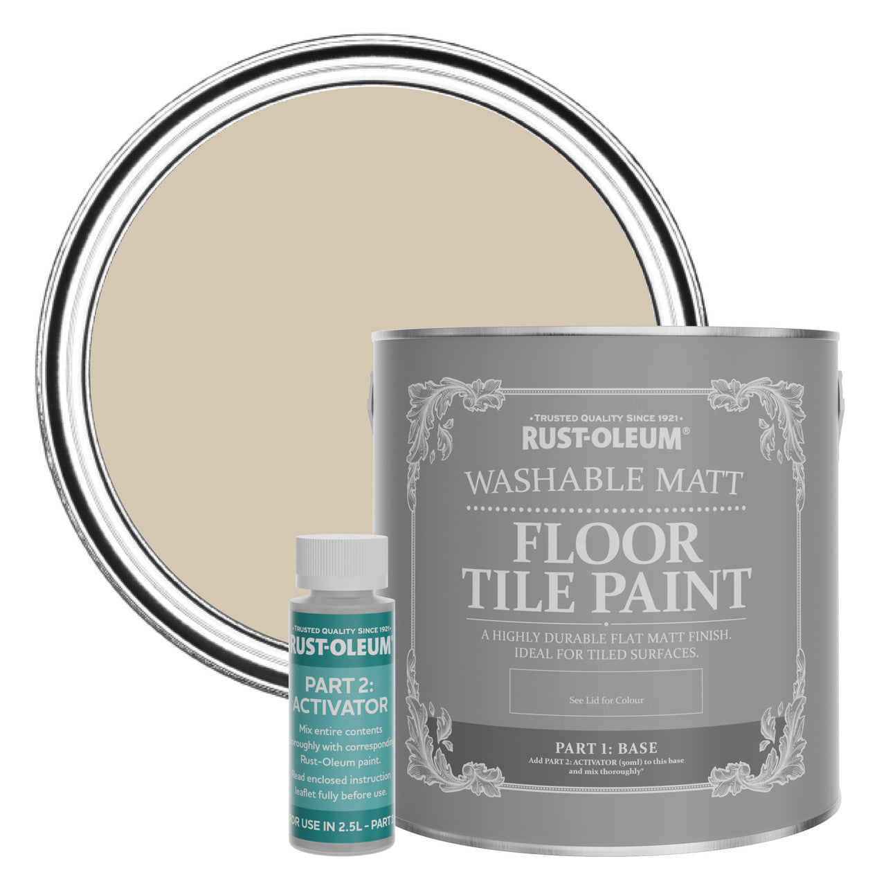 Rust-Oleum Beige Matt Floor Tile Paint - Butterscotch 2.5L