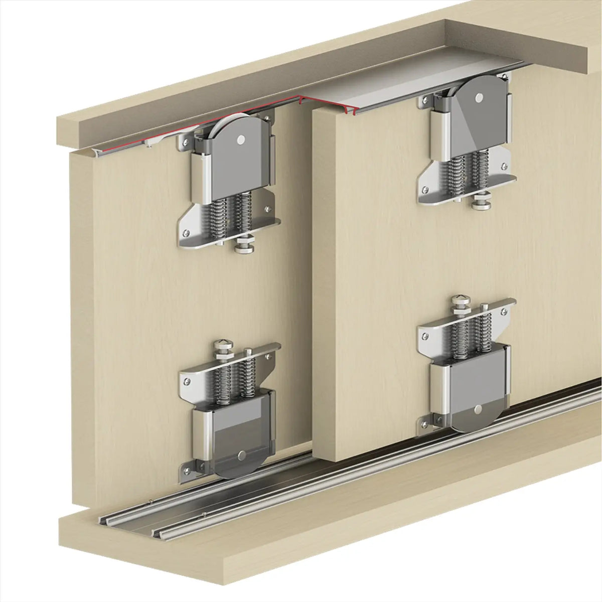 C-Slide Cabinet Sliding Door Runner Kit - 2 Door - 2400mm Track