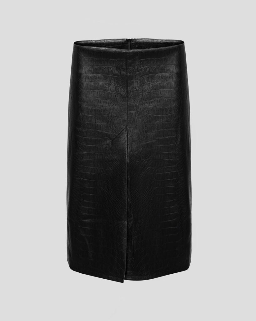 Black Textured Skirt
