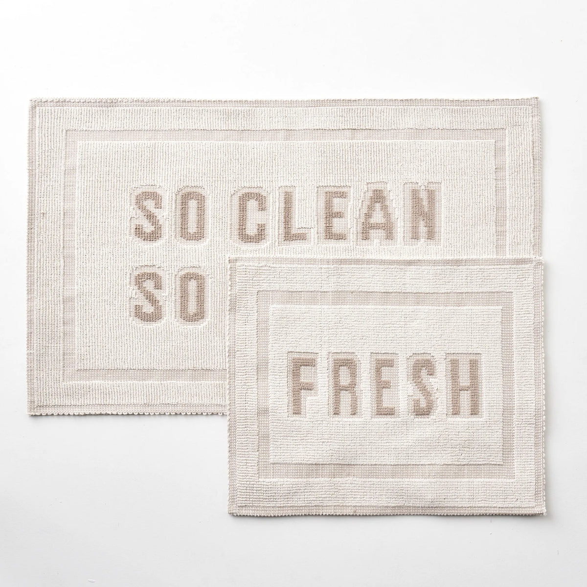 Clean & Fresh Bath Mat Set - Cream