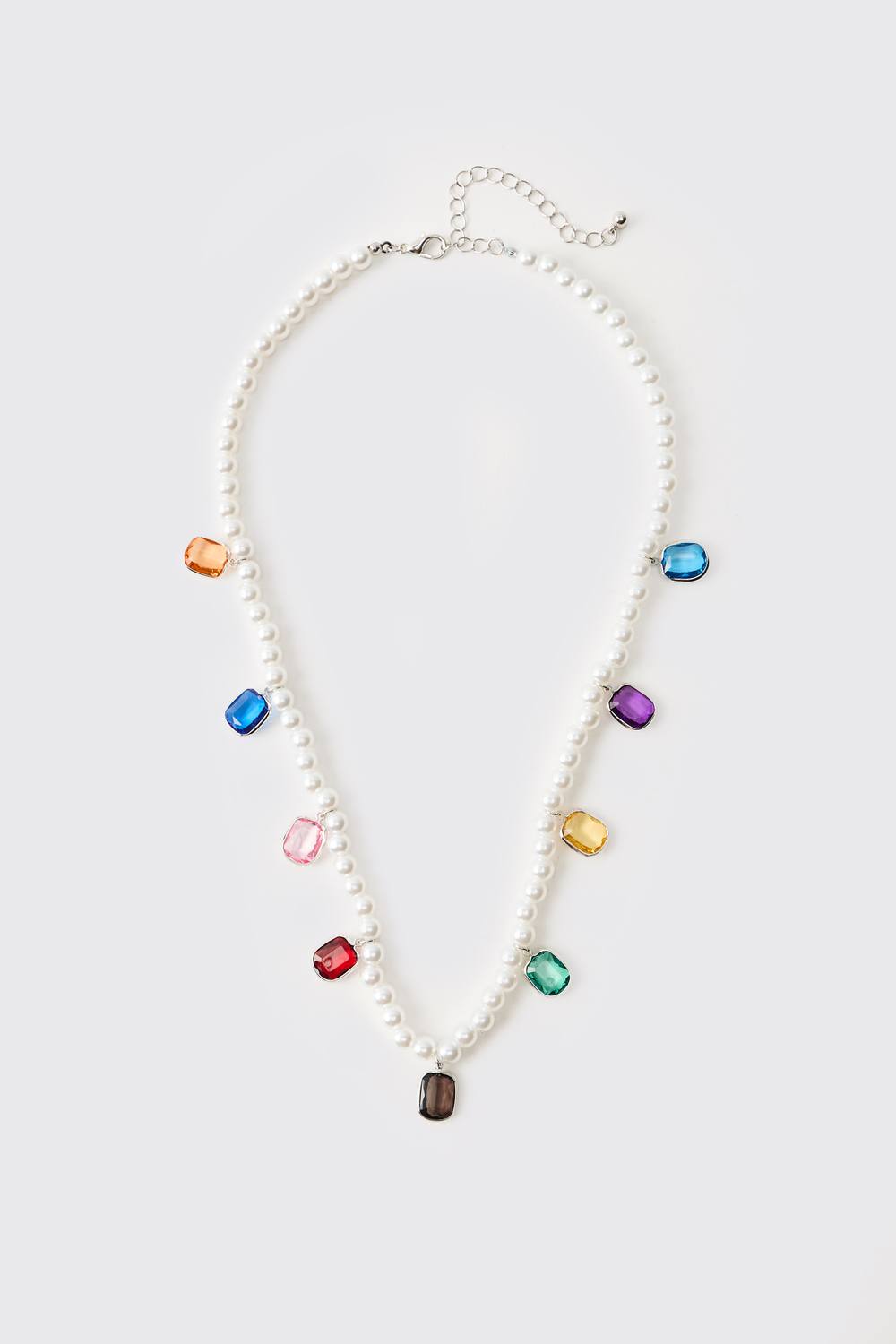 Gem Mock Pearl Necklace
