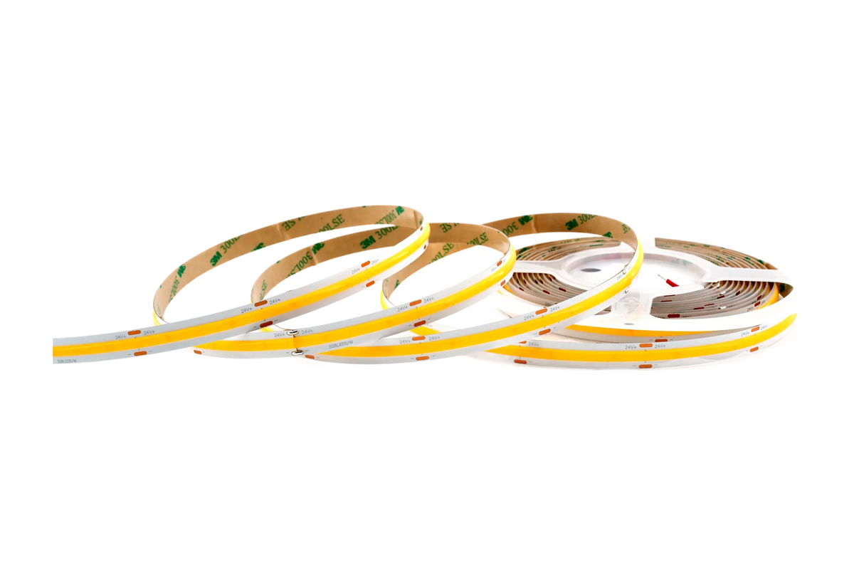 COB LED Streifen 10 mm – 528 LEDs/m, 24V, 14W/m, 1600 lm/m, 5m – Neutralweiß 4000K CRI>90, IP65 Wasserfest