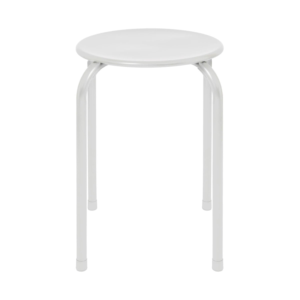 Matt White Metal Stacking Stool