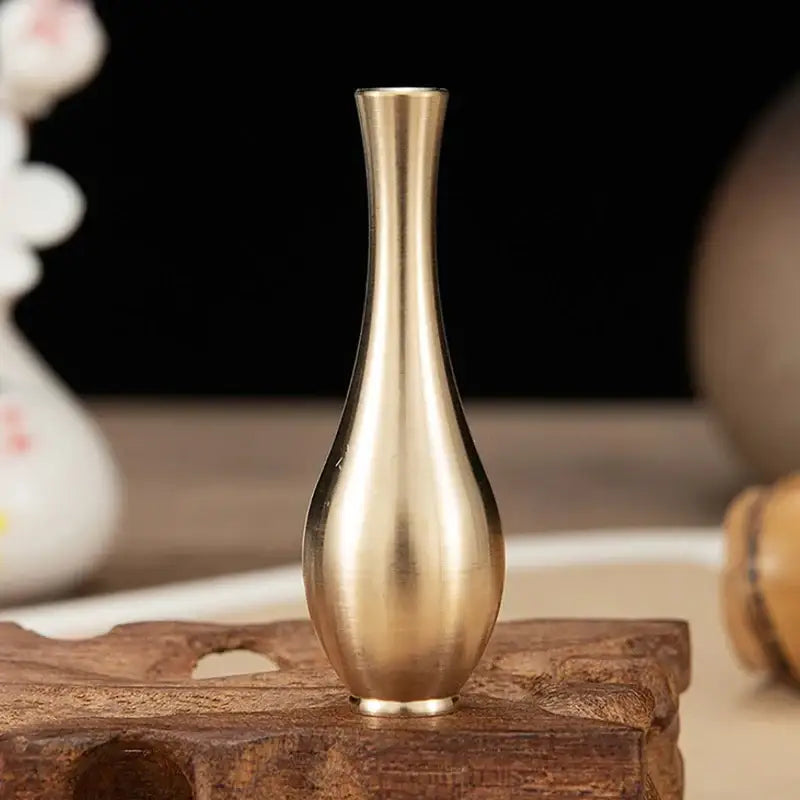 Black Striped Plastic Vase - 01