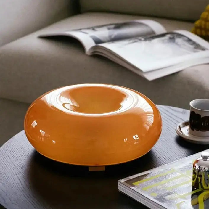 Orange Glass Desk Lamp - Orange / Plug In
