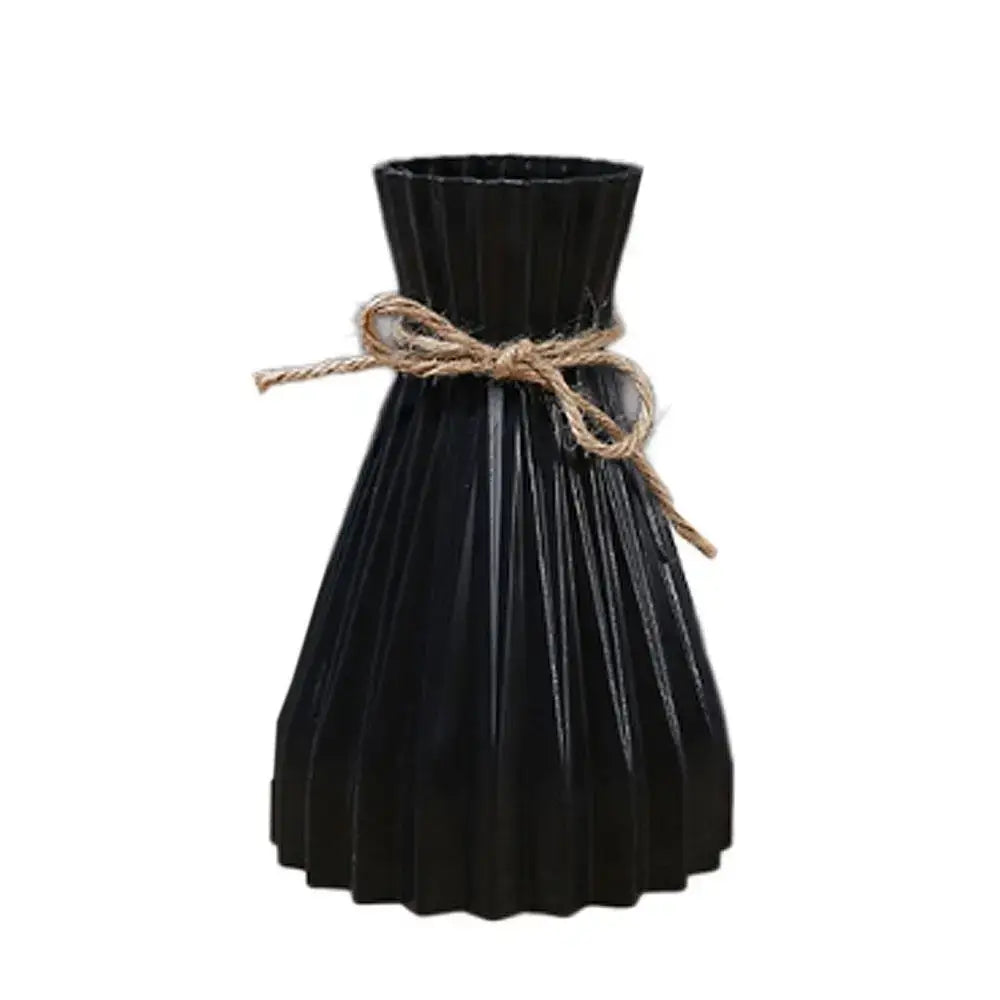 Pink Blue Origami Vase - black
