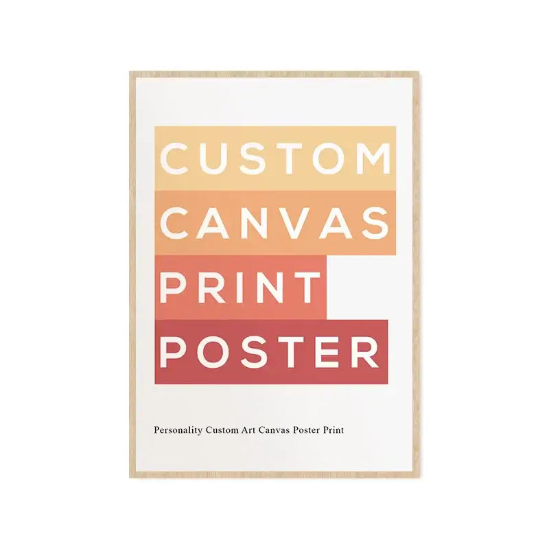 Orange Red Canvas Wall Art - 20x20 cm No Frame