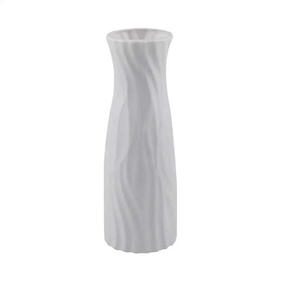 Wavy Plastic Vase Trio - gray