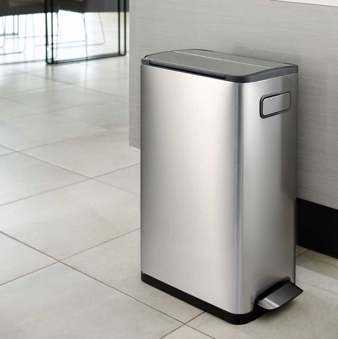 EKO Ecofly Recycling Bin, 20+20L Stainless Steel