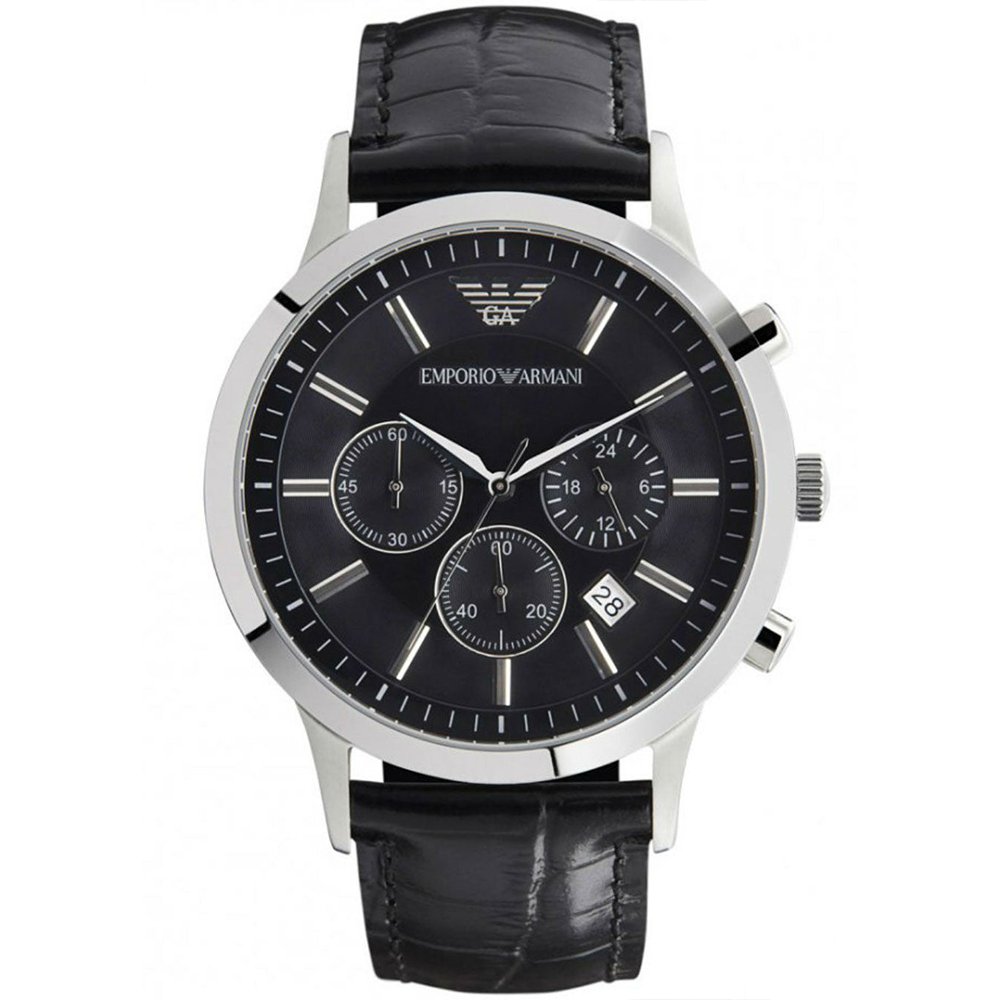 Emporio Armani AR2447 Men's Renato Chronograph Watch Black