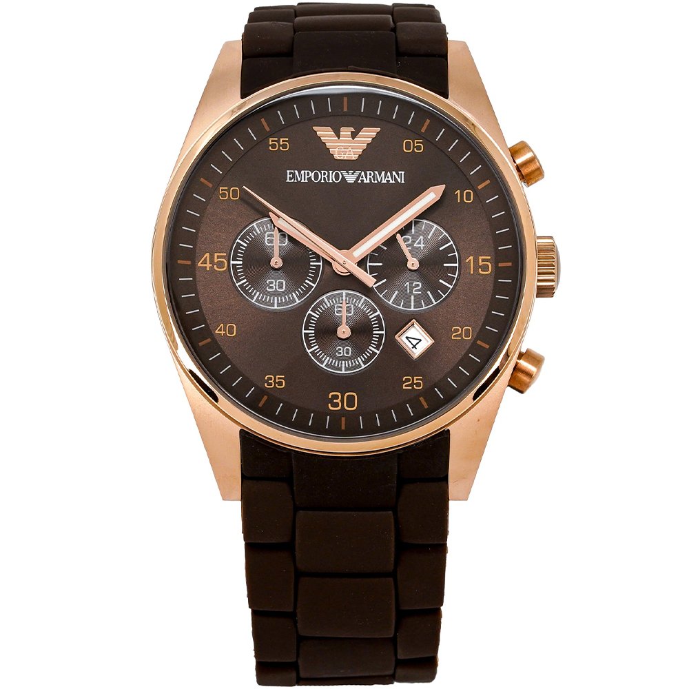 Emporio Armani AR5890 Men's Chronograph Watch Brown