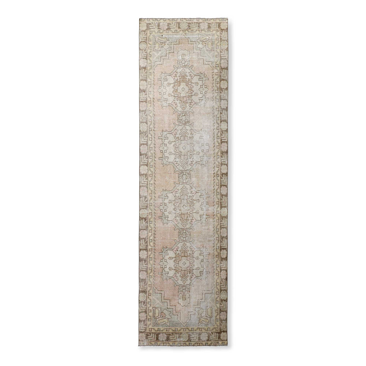 Faria Vintage Rug - 2'8" x 9'11" / Salmon/Sage/Yellow/Beige