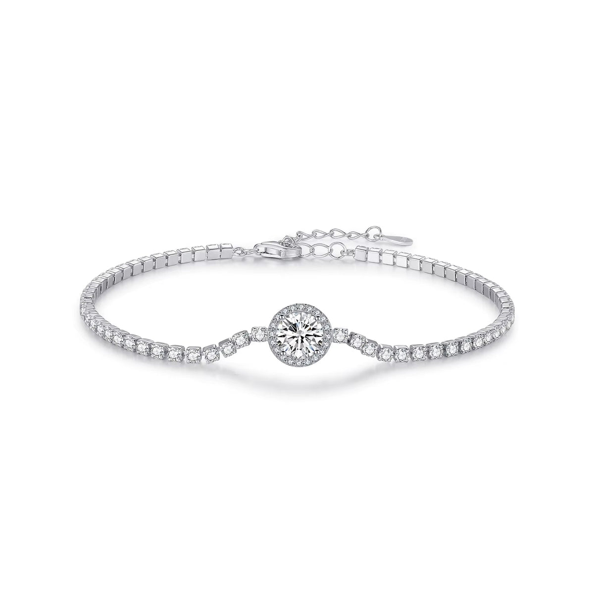 Exquisite 925 Sterling Silver Tennis Bracelet with Sparkling Cubic Zirconia - Perfect Luxury Accessory for Weddings and Engagements - Rhb1684