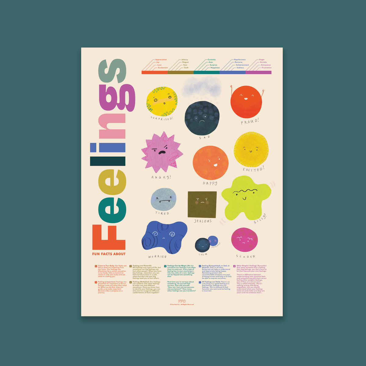 Fun Facts About Feelings Giclée Print - 12x16" / Unframed