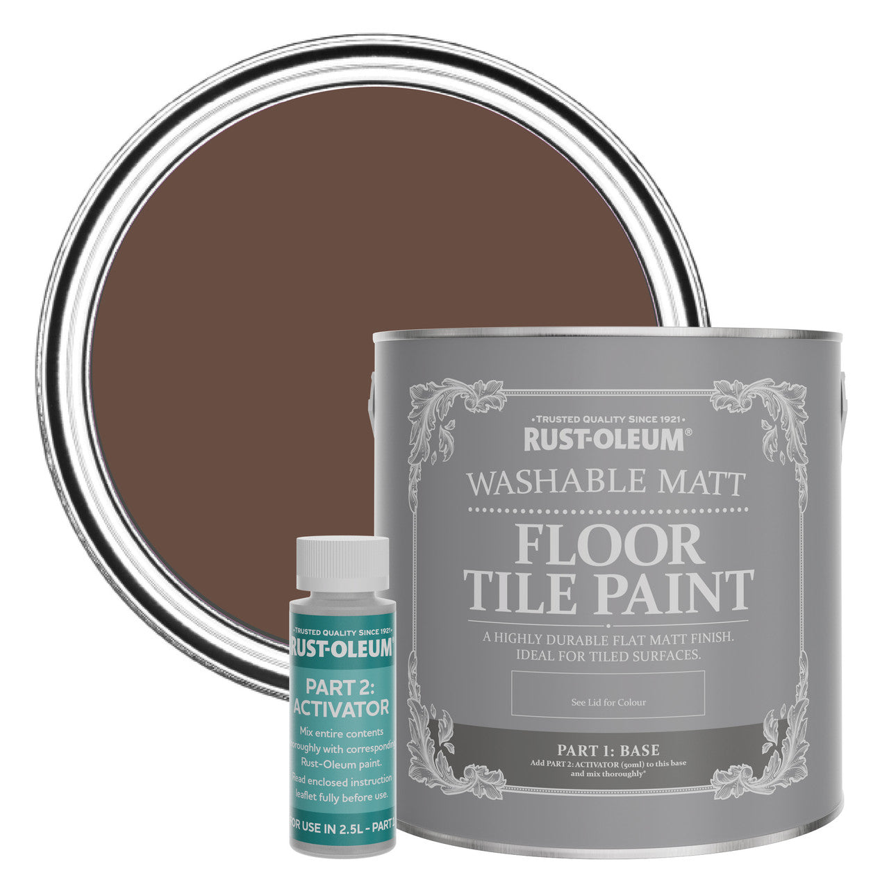 Rust-Oleum Red Matt Floor Tile Paint - Follingsby