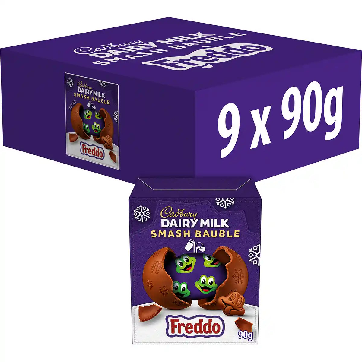 Cadbury Dairy Milk Freddo Smash Bauble 90g (Box of 9)
