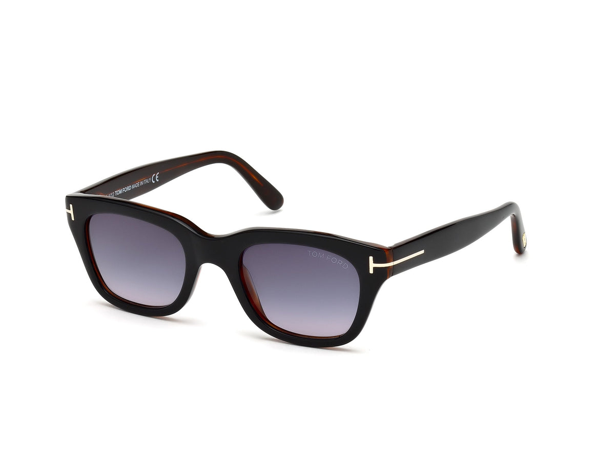 TOM FORD FT0237 SNOWDON 05B Man Sunglasses Acetate Black Grey Squared Normal Shaded