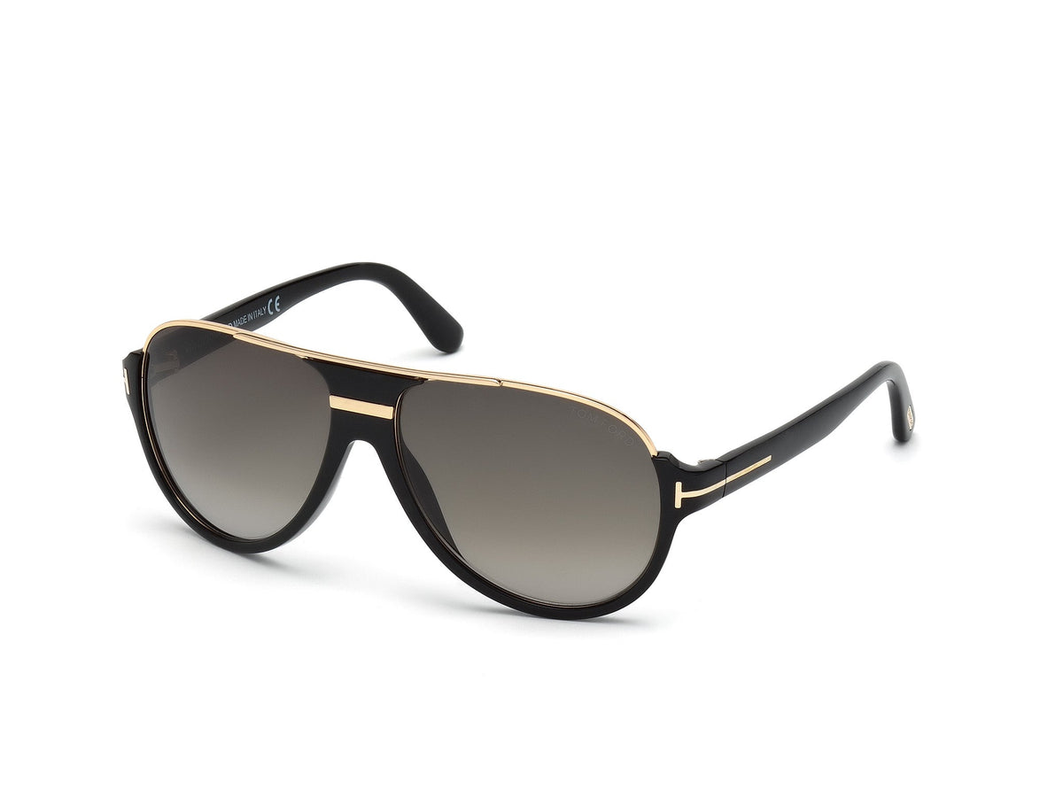 TOM FORD FT0334 DIMITRY 01P Man Sunglasses Acetate Black Green Pilot Normal Shaded