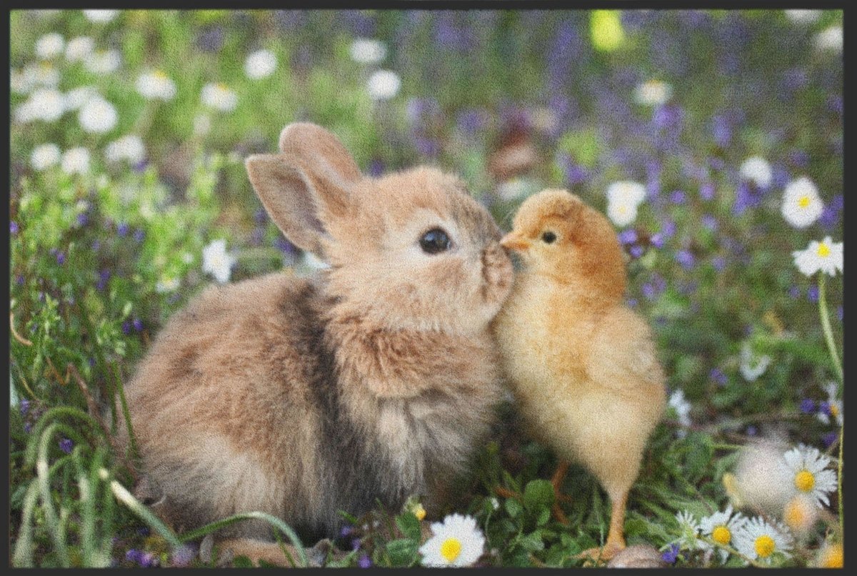 Fussmatte Küken und Hase 4537