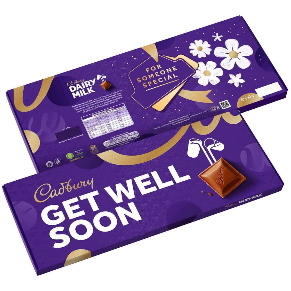 Cadbury Dairy Milk Get Well Soon XL Chocolate Bar 850g