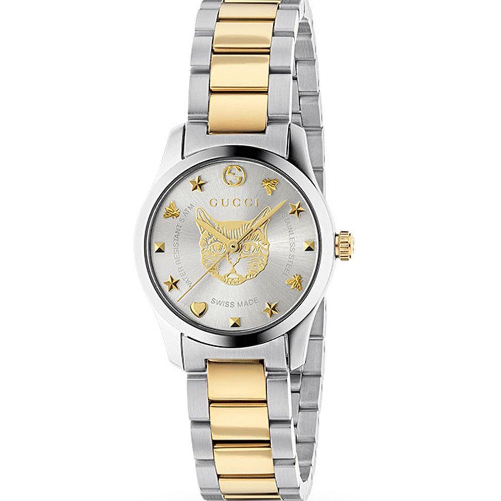 Gucci YA126596 Gold Plated Mystic Two-Tone Ladies Watch