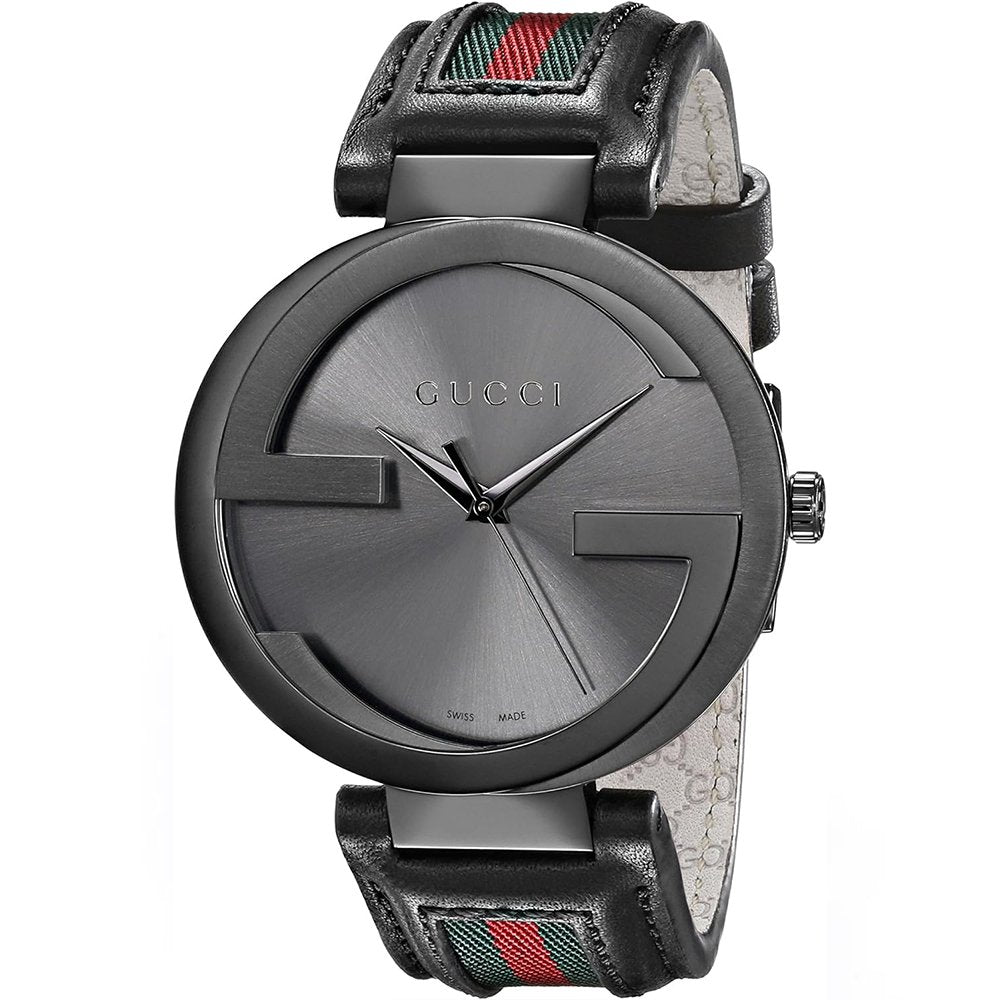 Gucci YA133206 Interlocking 42mm Red and Green Pattern Strap Unisex Watch