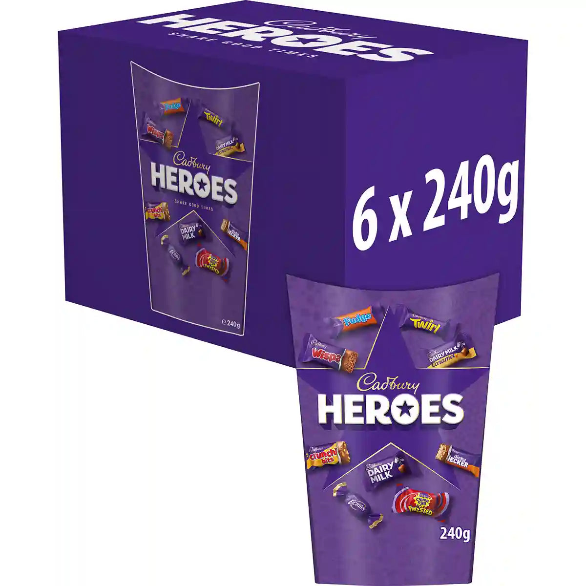 Cadbury Heroes Chocolate Carton 240g (Box of 6)