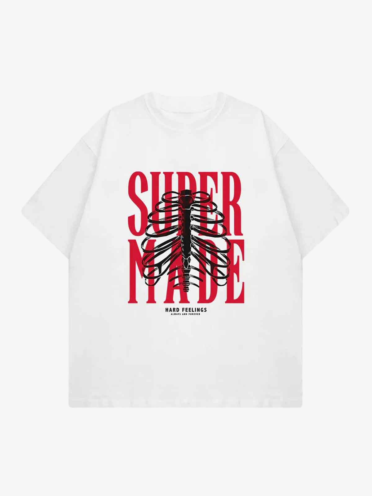 Thesupermade Skull Printed Logo Design T Shirt -1159 - White / M