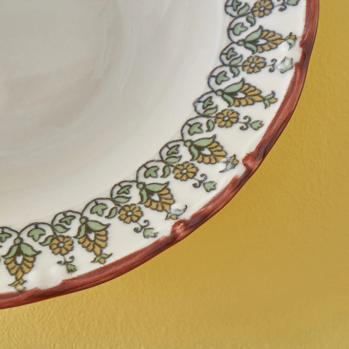 Indian Porcelain Salad Bowl - Multicolor