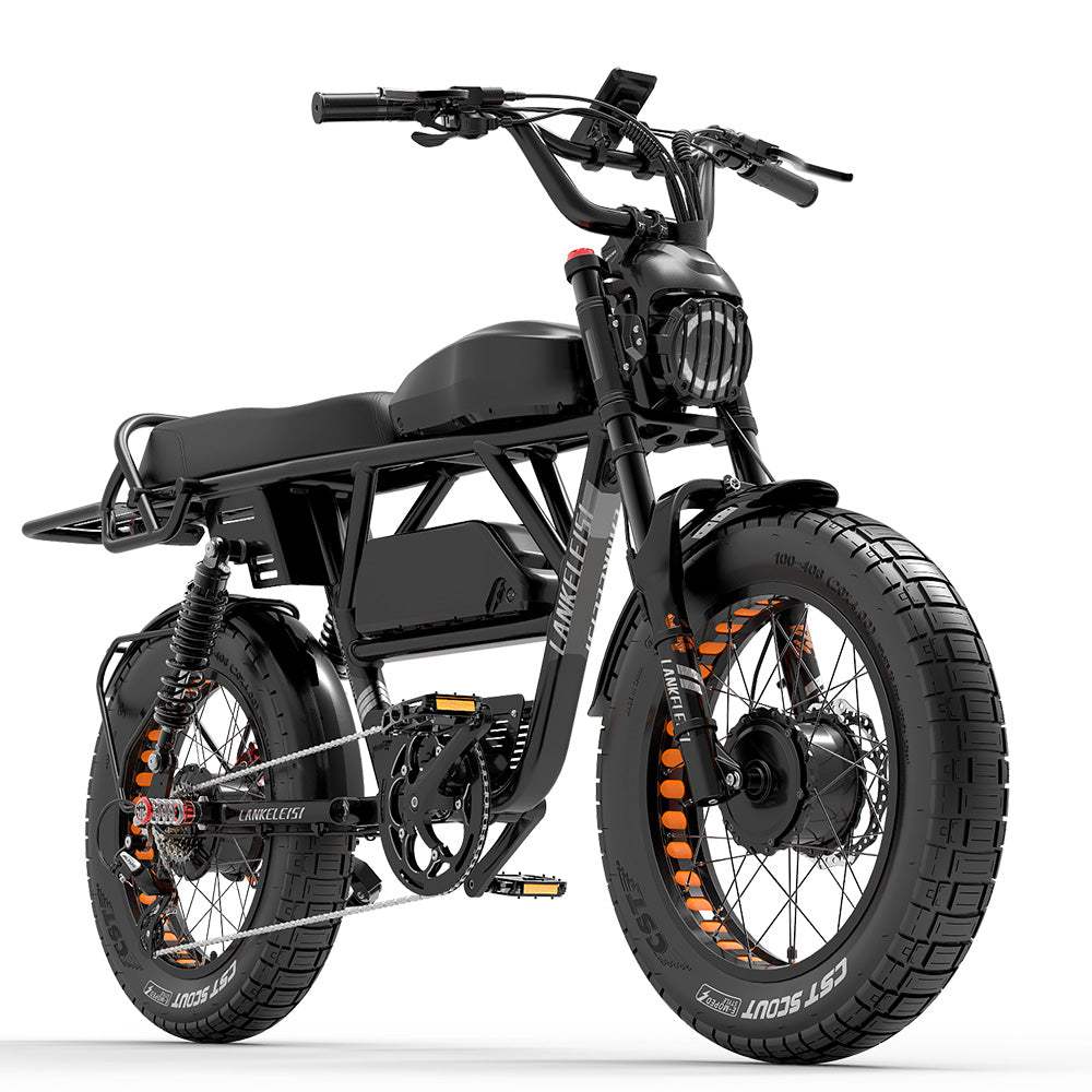Lankeleisi X-Black Knight Dual Motor 2000W Full Suspension Electric Mountain Bike with Dual Batteries (25Ah+20Ah)