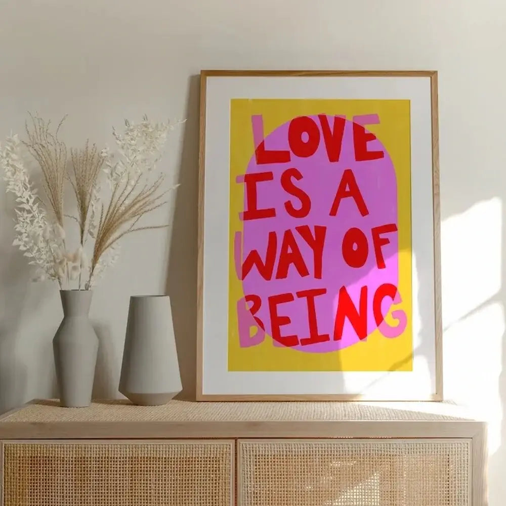 Pink Orange Quote Poster - 18 / 50x70 No Frame