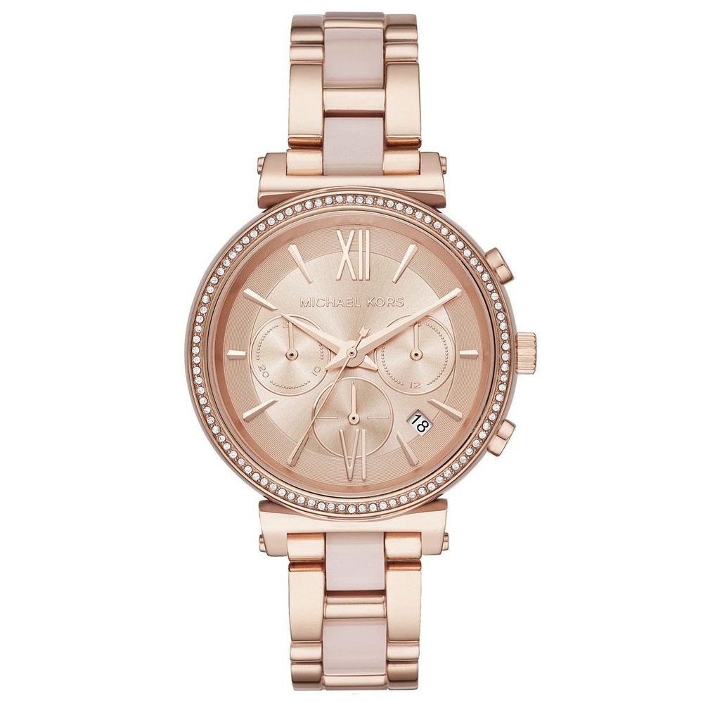 Michael Kors Sofie Chronograph Rose Dial Ladies Watch MK6560