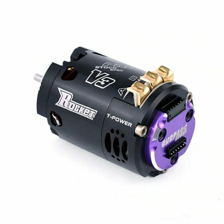 SURPASS Rocket 540 V3 4.5T Motor Sensor Brushless w/ Hobbywing QUICRUN 10BL120 120A ESC Combo for WLtoys 184016 1/10 1/12 - Rocket 540 V3 4.5T Motor