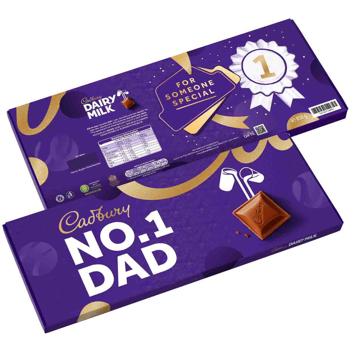 Cadbury Dairy Milk No.1 Dad XL Chocolate Bar 850g