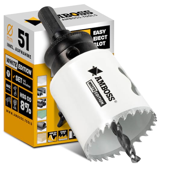 AMBOSS M42 Bimetall Lochsäge 51mm + Aufnahme