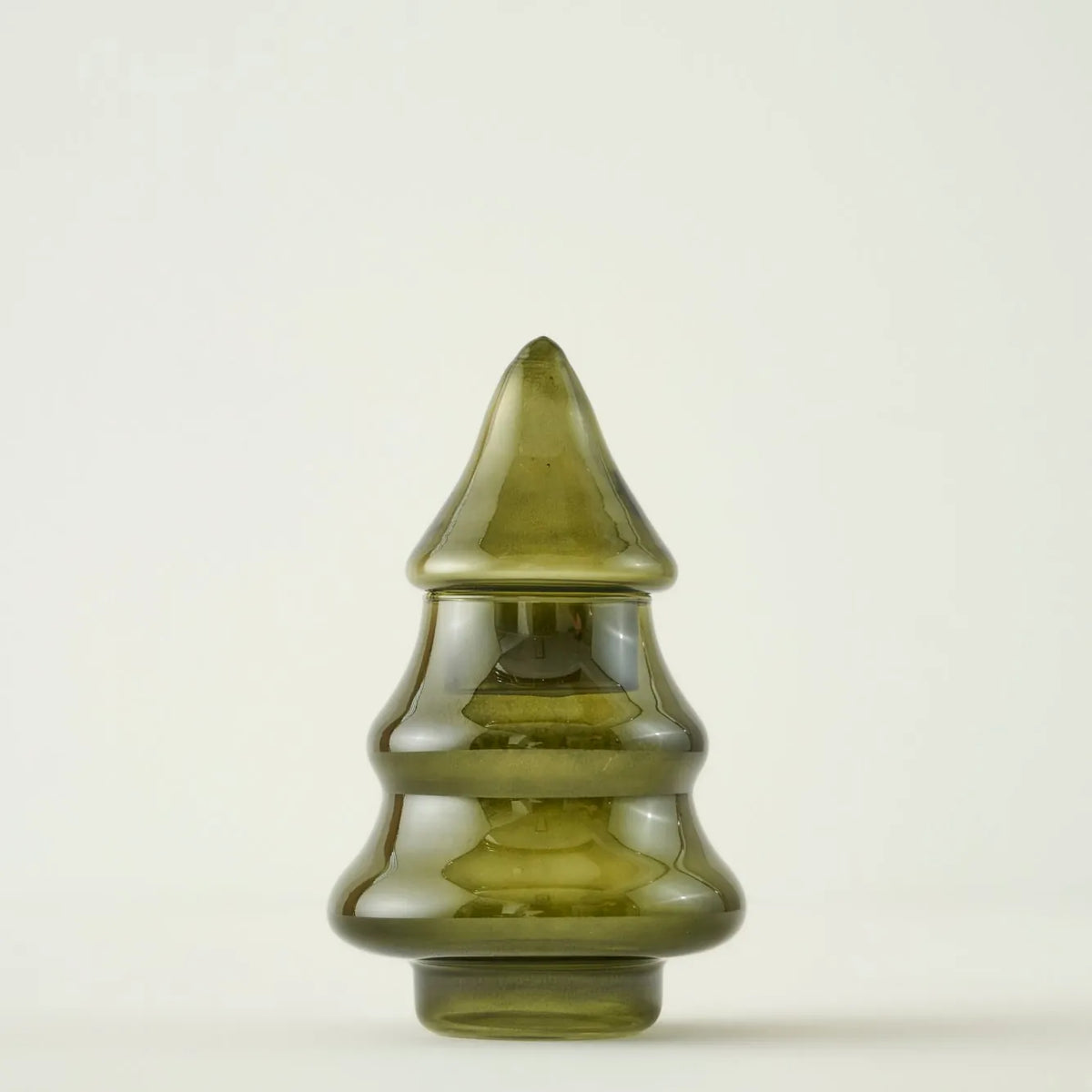 Pine Glass Tree Ornament - Green / 6"×9"