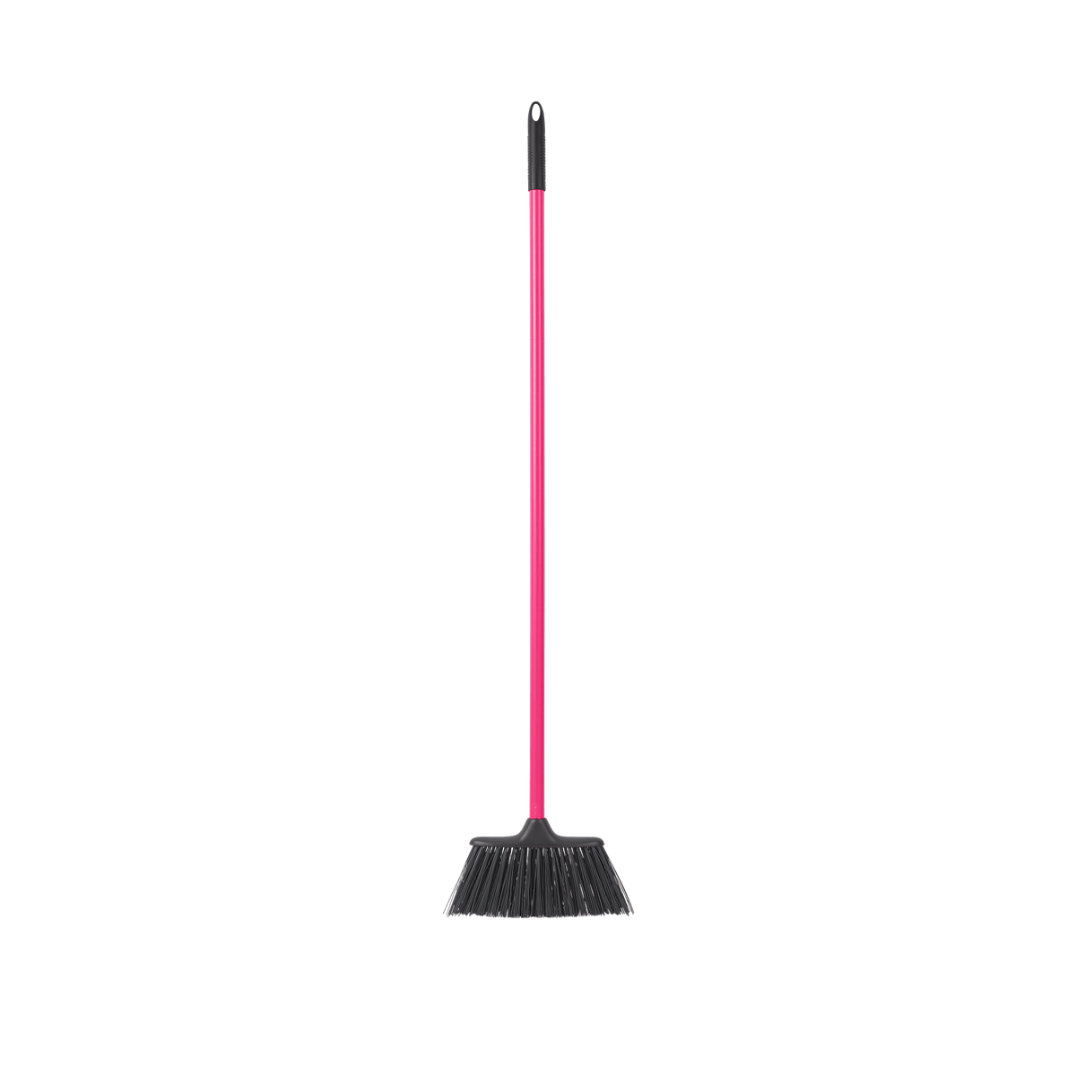 Poly Yard Broom | Lightweight Narrow Profile Soft Bristle Yard and Site Broom - Pink