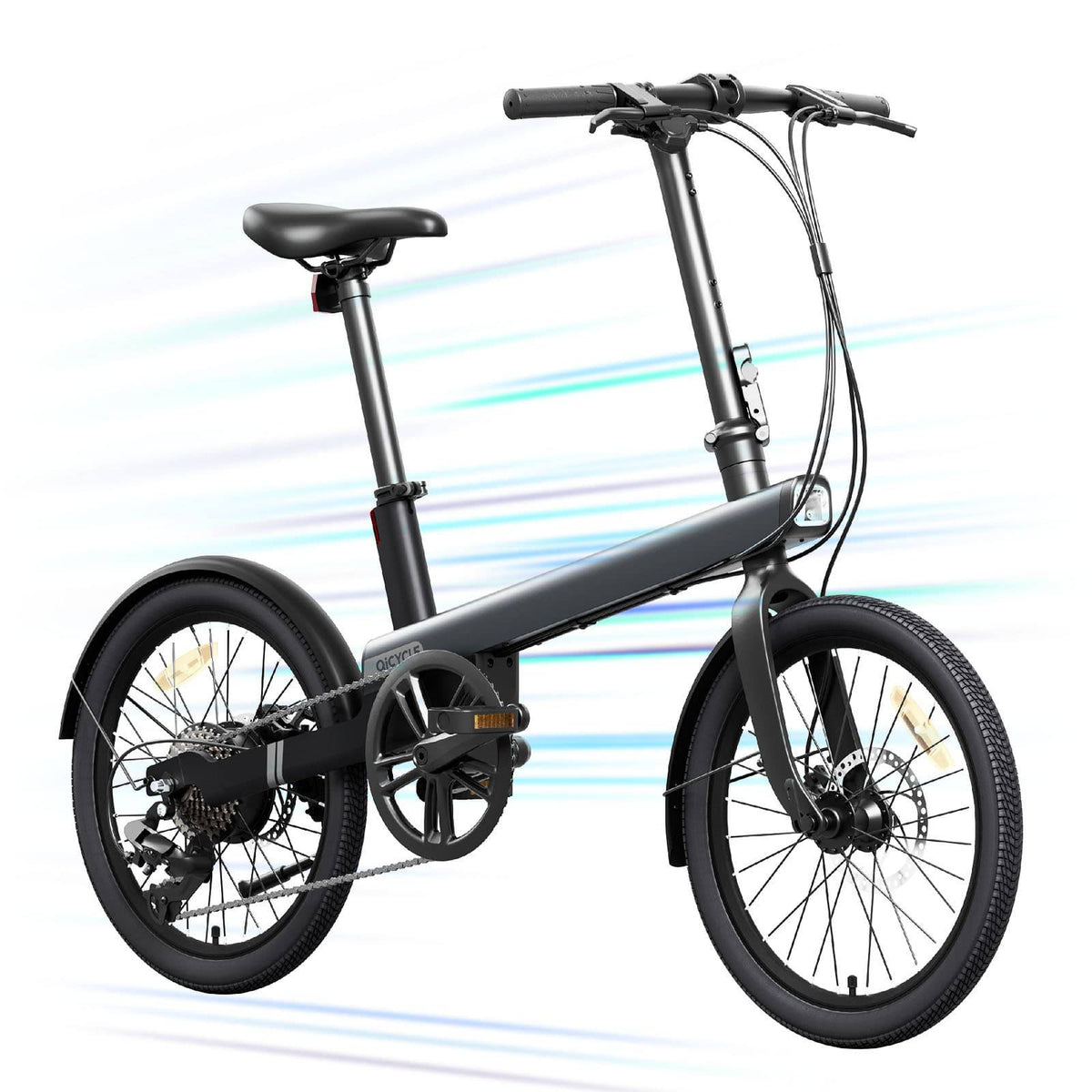 QiCYCLE E-Bike 20 Zoll klappbare Elektrofahrrad mit 8 Gangschaltung bis 25km/h für Jugendliche und Erwachsene