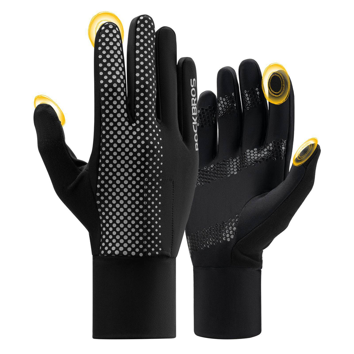 ROCKBROS Fahrradhandschuhe Touchscreen Radsport-Handschuhe Winddicht - S