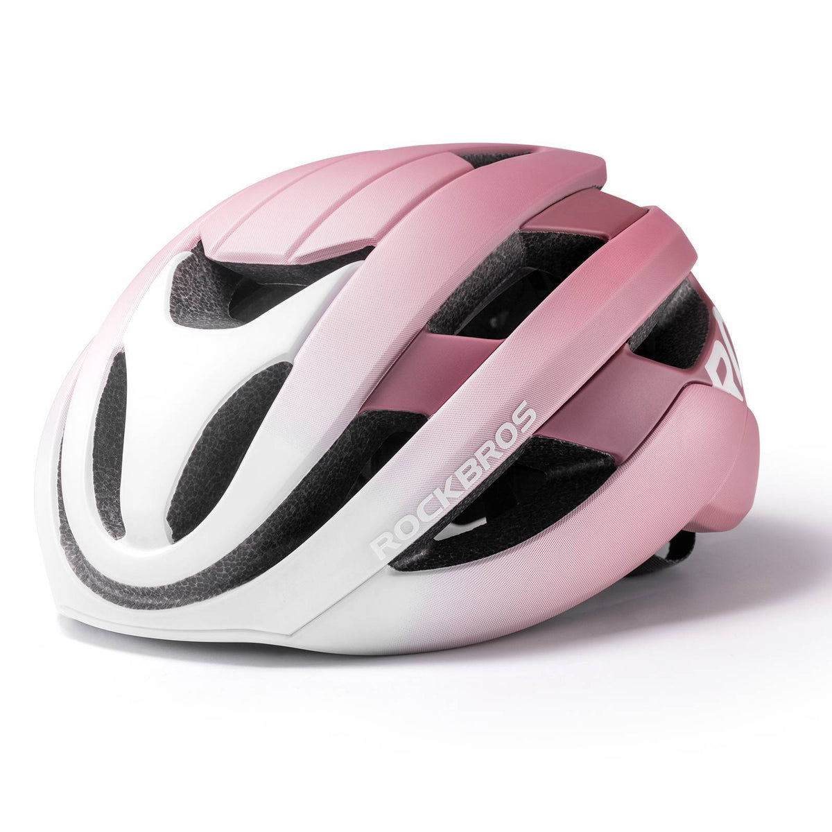 ROCKBROS Fahrradhelm Sport Mountainbike Schutzhelm Atmungsaktiv 54-58cm - Rosa-Weiß / M(54-58cm)
