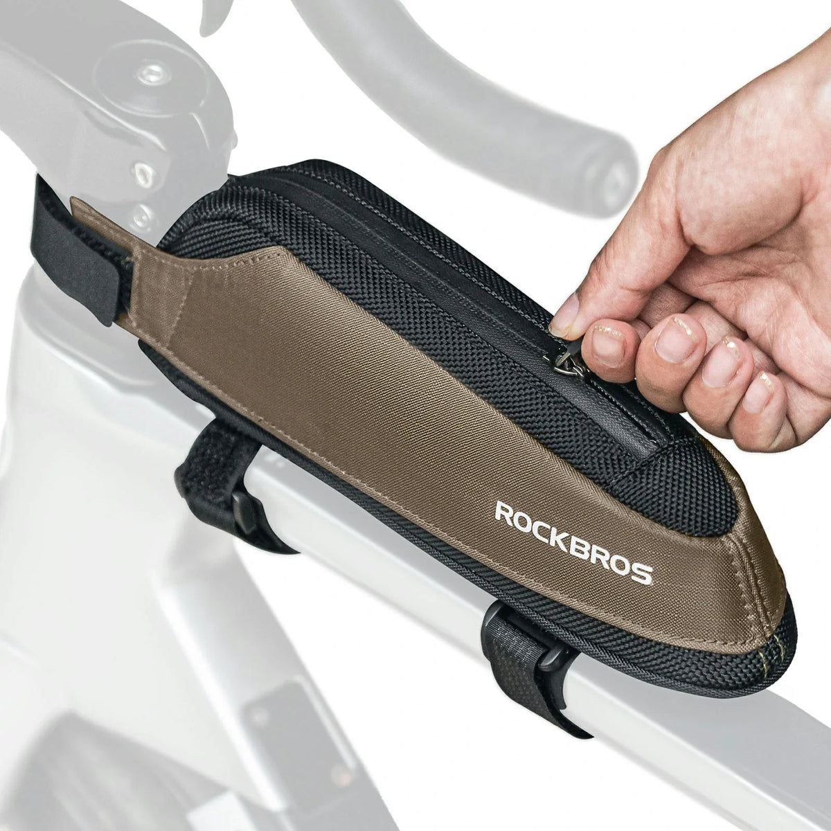 Fahrradtasche Reflektierende Oberrohrtasche Dunkelgrün 0.65L - Dunkelgrün