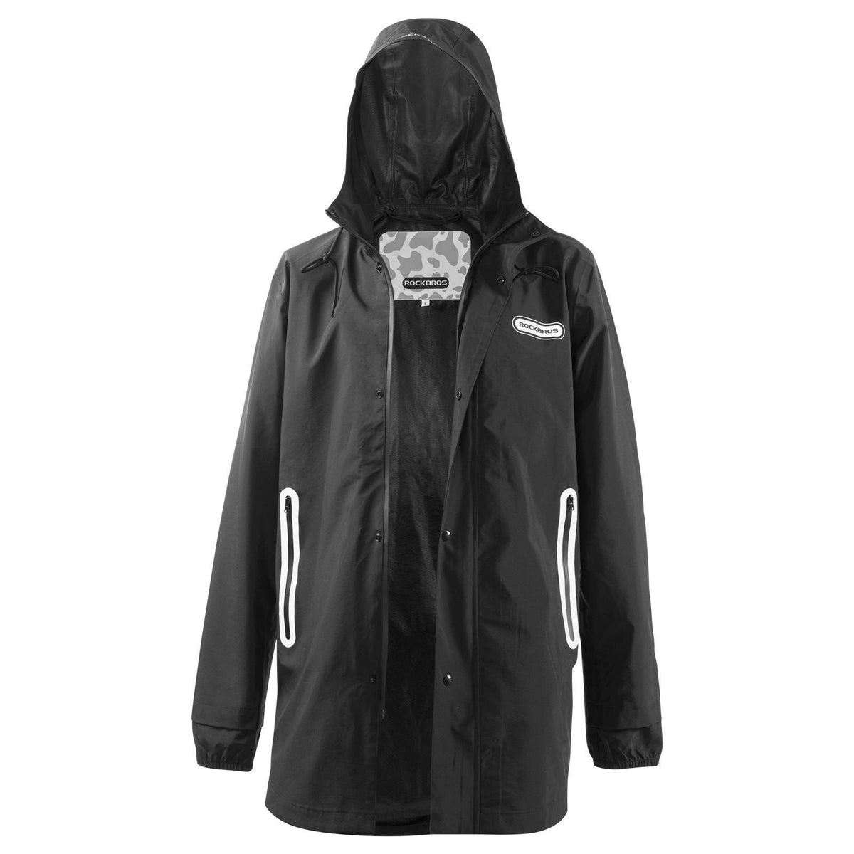 ROCKBROS Regenmantel Wasserdichter Regenponcho Verlängerte Regenjacke - M